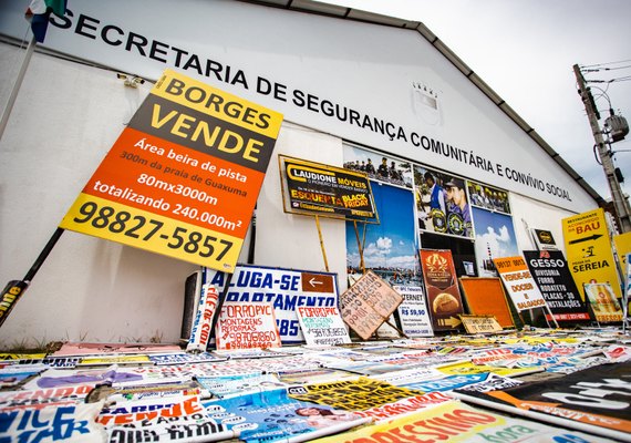 Prefeitura retira 370 publicidades irregulares em menos de três meses