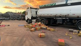 PF apreende carreta com cerca de 8 toneladas de drogas, arma e munições em Água Clara