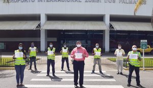 Colaboradores do Aeroporto Zumbi dos Palmares homenageiam vítimas do Covid-19