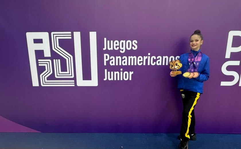 Alagoana conquista três medalhas com a Seleção Brasileira no Panamericano de Ginástica Rítmica