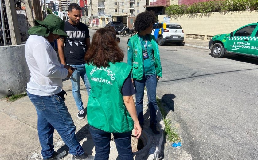 Operação identifica ligação irregular de esgoto da BRK na Jatiúca