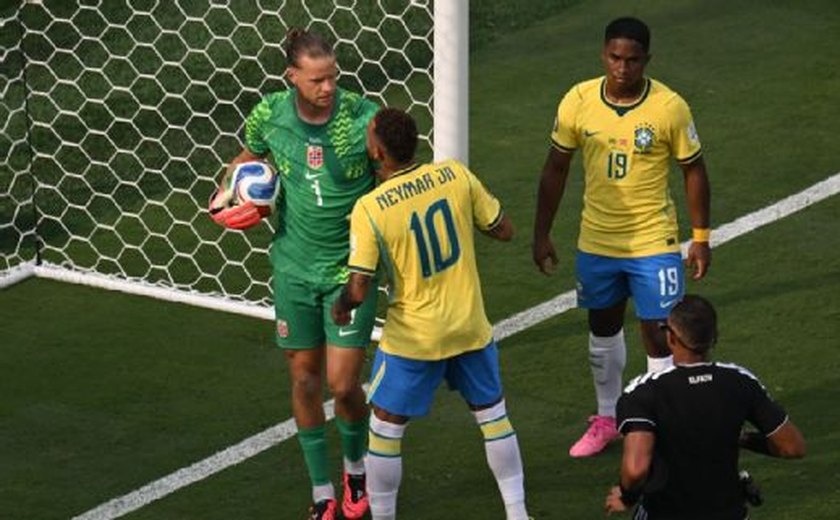 Goleiro da Noruega explica 'troca de farpas' com Neymar antes de cobrança de pênalti em eliminação do Brasil