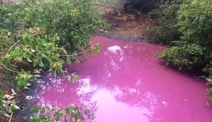 IMA investiga alterações em rios; riacho após ponte do Pratagy apresenta cor rosa