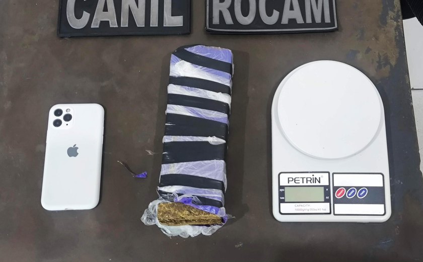 Após denúncia anônima, PM apreende menor com quase 1 quilo de maconha em Arapiraca