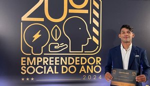 Egresso de escola estadual de Alagoas é premiado como Jovem Transformador no Prêmio Empreendedor Social 2024