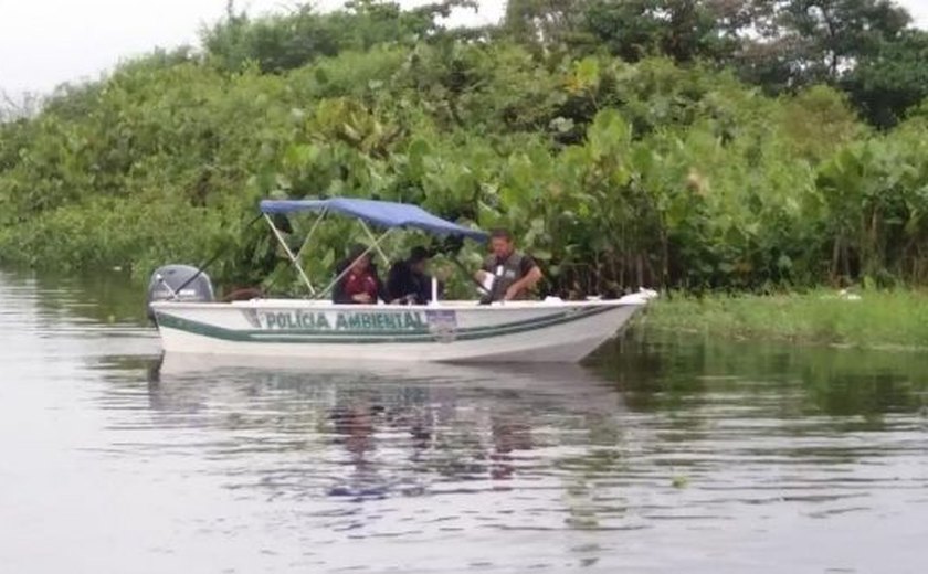 IMA coleta amostras na Laguna Manguaba para identificar causas de mortandade de peixes