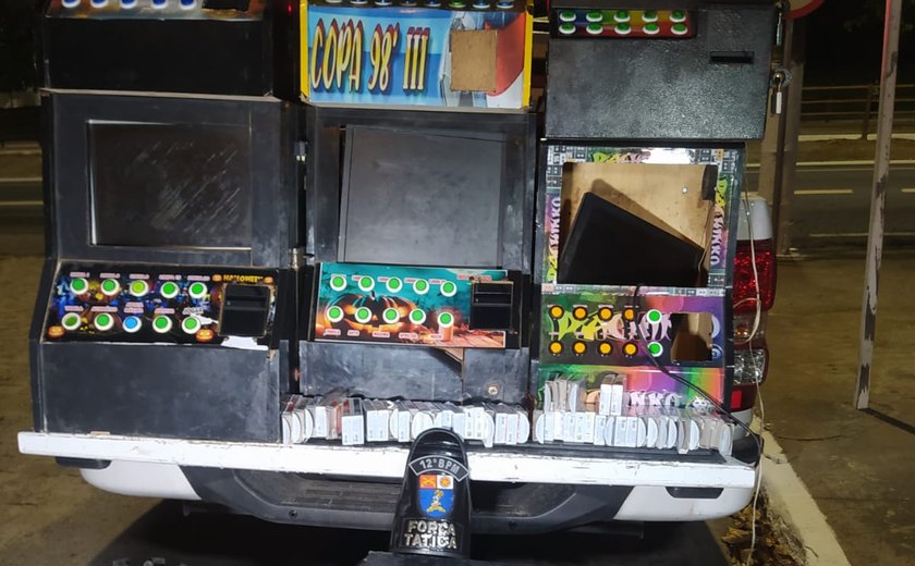 Polícia Militar apreende máquinas de jogos de azar em bairros de Maceió