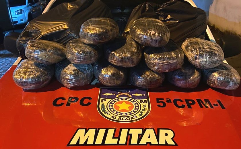 Polícia Militar apreende 31 quilos de maconha em Marechal Deodoro