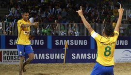 Brasil vence Polônia e se garante na semi de copa de futebol de areia