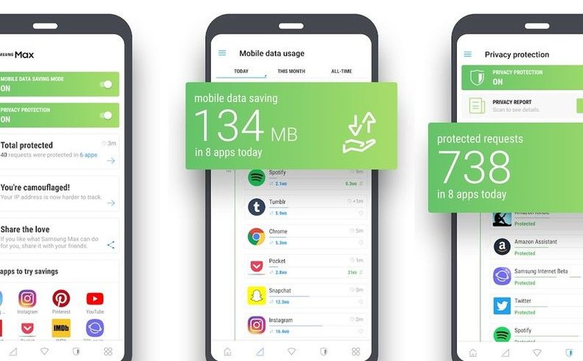 Aplicativo da Samsung economiza dados e traz mais privacidade a smartphones