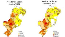Monitor de Secas registra o fenômeno em 100% de seis estados nordestinos em fevereiro
