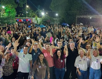 Renato Filho e Fátima Canuto reúnem multidão e consolidam aliança com Arthur Lira no Pilar
