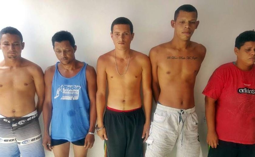 Polícia prende cinco suspeitos de homicídios em Teotônio Vilela