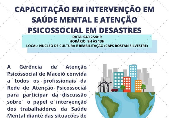 Saúde Mental fará capacitação para situações de desastre