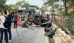 Acidente entre ônibus e caminhonete deixou ao menos 8 mortos em Minas Gerais
