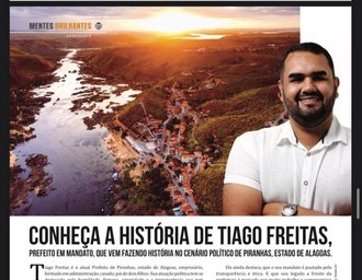 Gestão do prefeito Tiago Freitas tem trabalho destacado pela revista IstoÉ