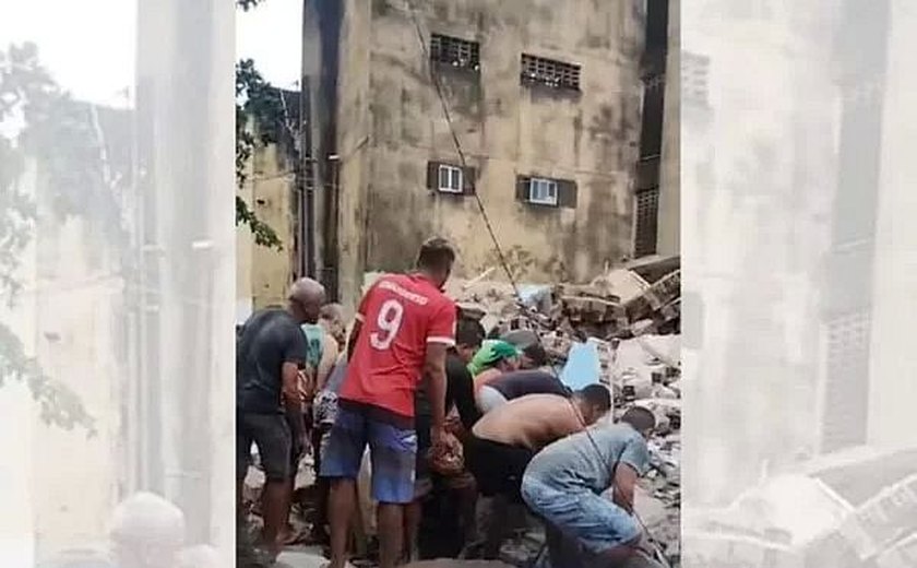 Homem morre em desabamento de edifício; 16 estão soterrados