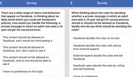 Facebook admite erro ao perguntar se deveria impedir ou não homens de pedir fotos sexuais