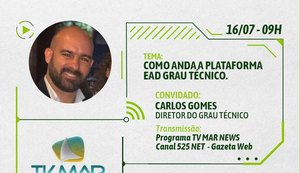Grau Técnico realiza conversa sobre educação brasileira no Programa TV Mar News