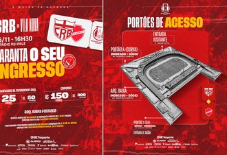 CRB inicia nesta quinta-feira (13) venda de ingressos para jogo contra o Vila Nova
