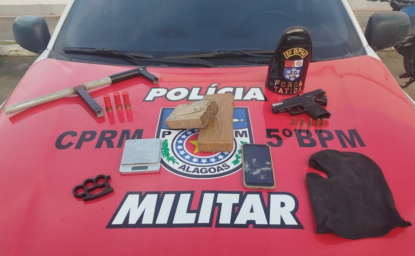 Em ações de combate ao tráfico, PM apreende drogas e duas armas de fogo no Benedito Bentes