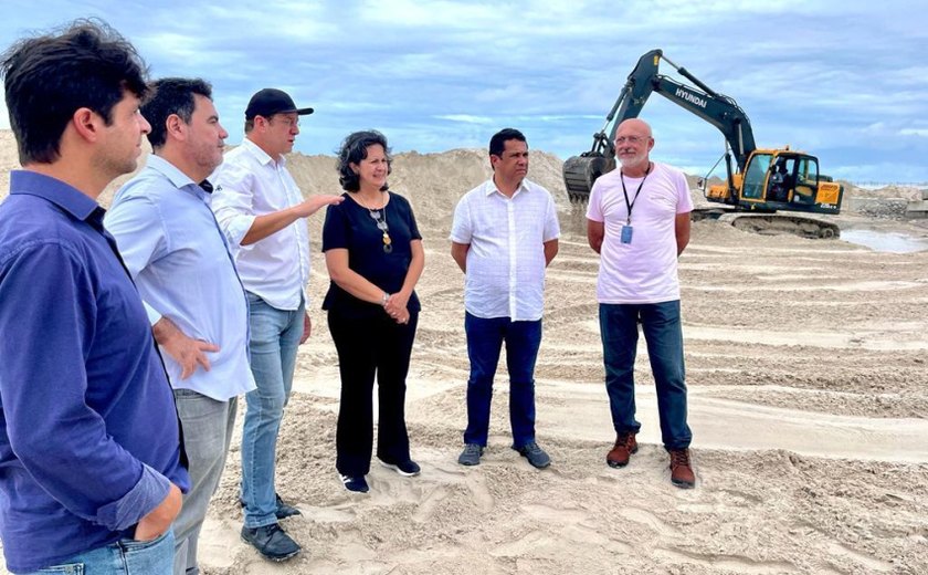 Obras de contenção marítima de Maceió são visitadas por presidente do Crea de Pernambuco