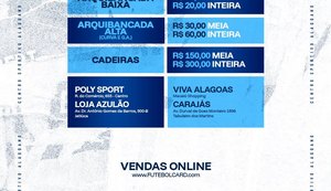 CSA inicia venda de ingressos para jogo que vale o acesso contra o Uberlândia