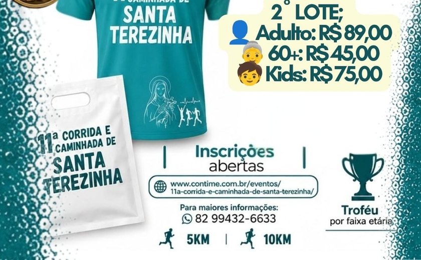 11ª Corrida de Santa Terezinha abre inscrições para prova em Maceió