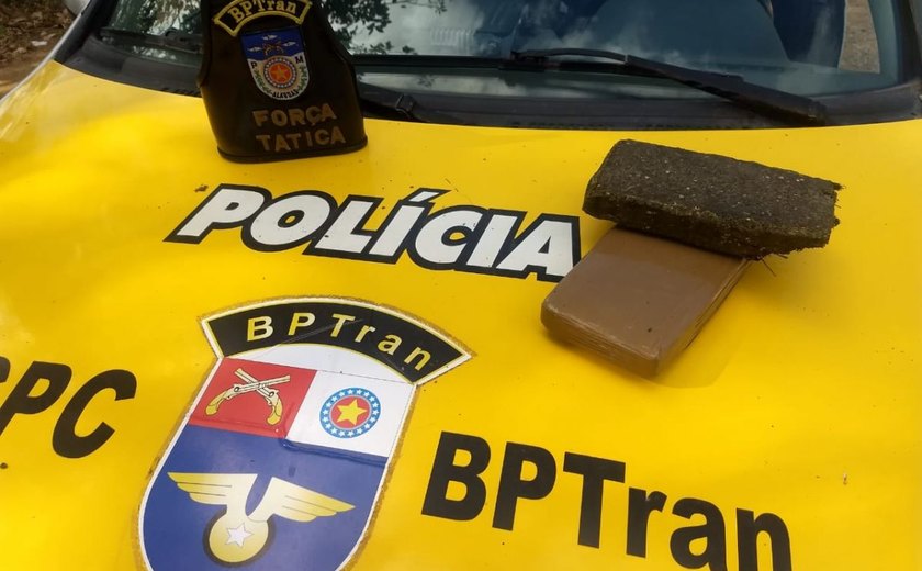 BPTran apreende drogas no bairro do Pinheiro e quatro suspeitos conseguem fugir