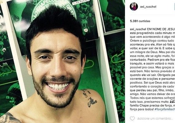 Irmã sobre reação de Alan Ruschel ao saber do acidente: 'Ficou agitado'