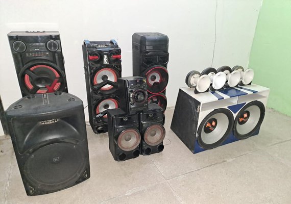 Seis equipamentos sonoros são apreendidos na parte alta de Maceió