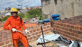 Jacaré é encontrado em cima de laje de residência em Arapiraca