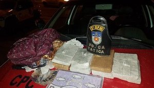 Após abordagem a ônibus interestadual, PM apreende 9,5 quilos de cocaína em Maceió