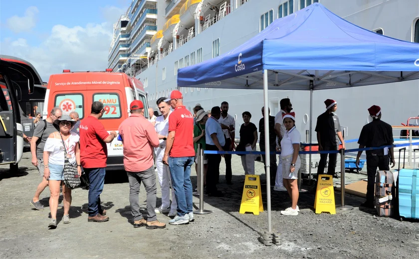 Sesau segue ofertando atendimento a turistas no Porto de Maceió