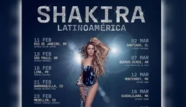 Shakira traz turnê para o Brasil com shows no Rio e em São Paulo