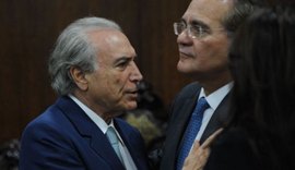 Temer recebe senador Renan Calheiros no Palácio do Planalto