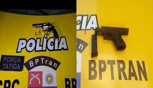 Militares do BPTran apreendem duas armas de fogo em bairros de Maceió