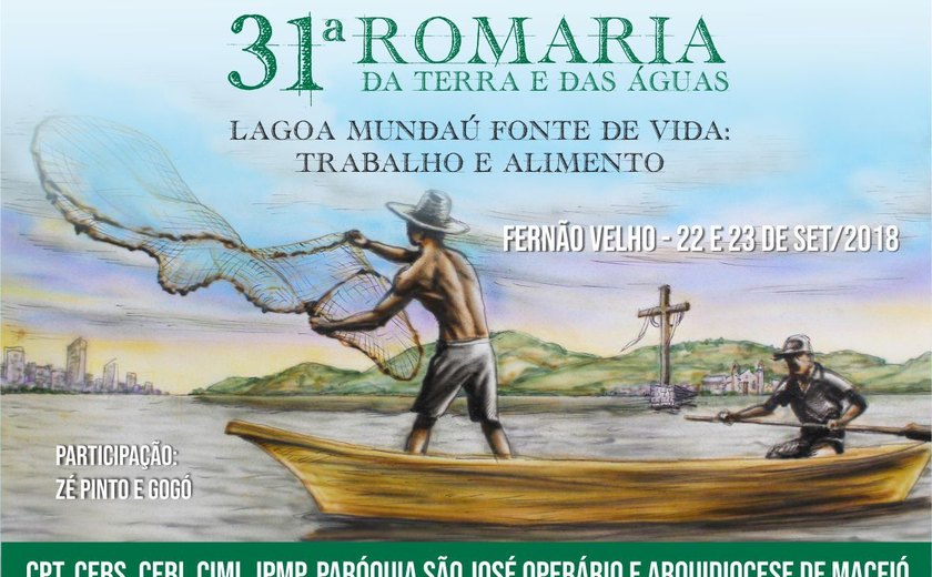 Lagoa Mundaú receberá a 31ª Romaria da Terra e das Águas em Alagoas
