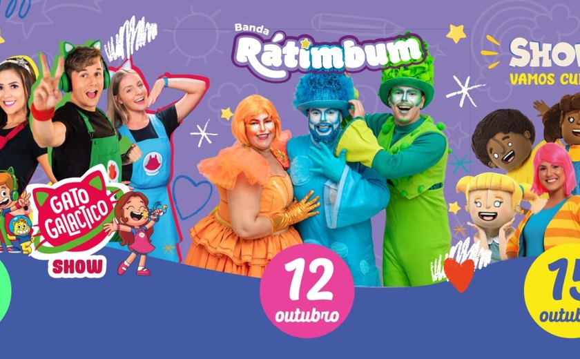 Em comemoração a Semana da Criança, Maceió receberá 3 grandes shows de nível nacional