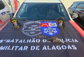 PM apreende drogas e arma de fogo durante abordagens no interior