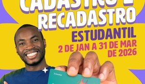 Vamu Mobilidade inicia período de cadastro e recadastro do cartão Escolar para 2026; veja datas