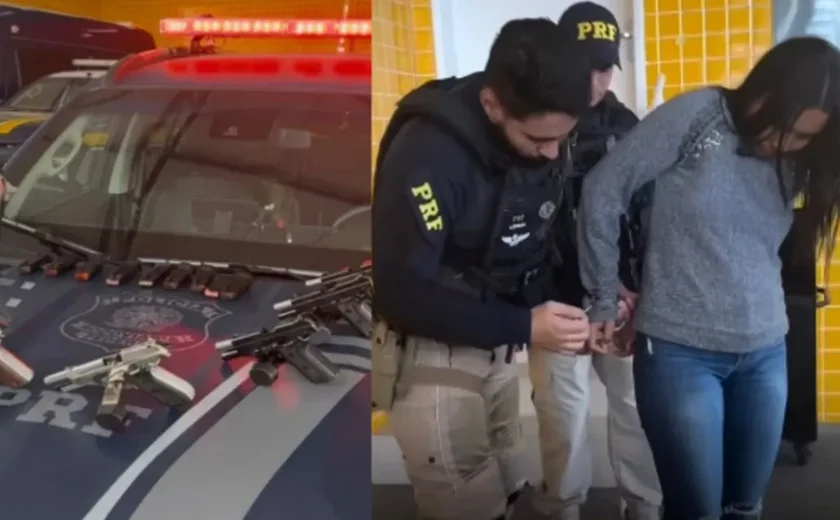 Mulher é presa com sete armas escondidas em caixa de açaí dentro de ônibus