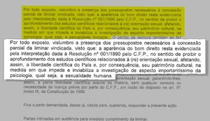 Juiz do Distrito Federal libera tratamento de homossexualidade como doença