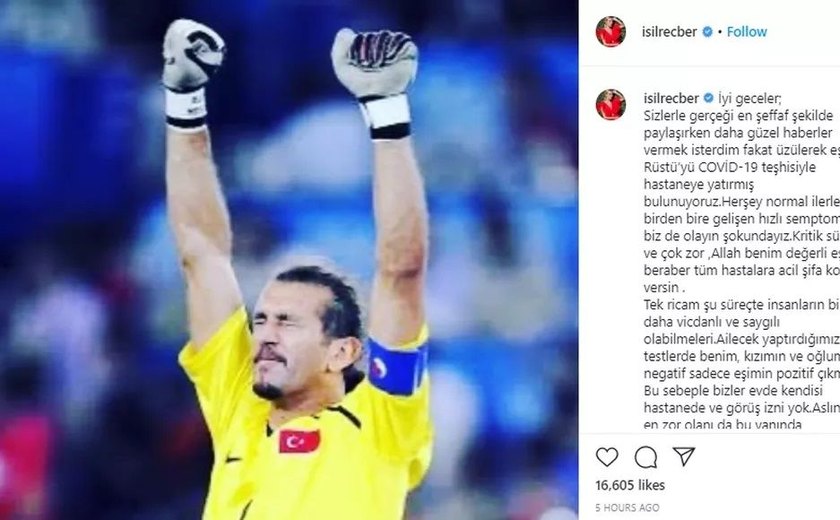 Goleiro da Turquia em 2002, Rüstü Reçber se recupera, mas revela que subestimou Covid-19