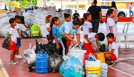 Dia Mundial da Reciclagem: Plastitroque em Marechal Deodoro arrecada 4 toneladas de resíduos plásticos