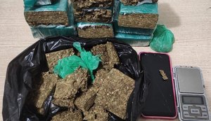 Mulher é presa em flagrante com mais de 2kg de maconha em casa