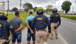 Mais dois veículos são recuperados e três homens são detidos pela PRF em Alagoas