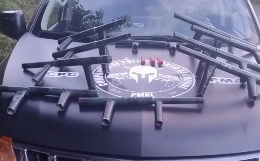 Operação da PM apreende armas artesanais e impede distribuição para facção em Maceió