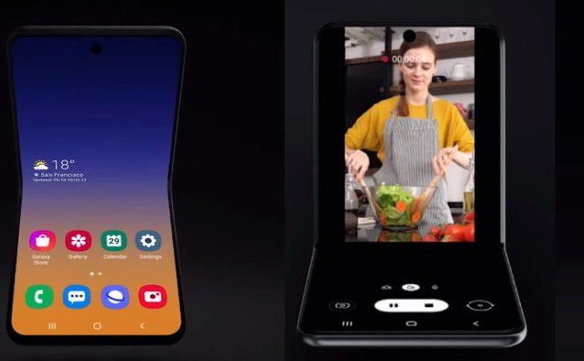 Samsung confirma que lançará celular flip com tela dobrável