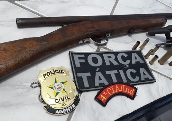 Operação apreende duas armas de suspeito de roubo ao fórum de Atalaia
